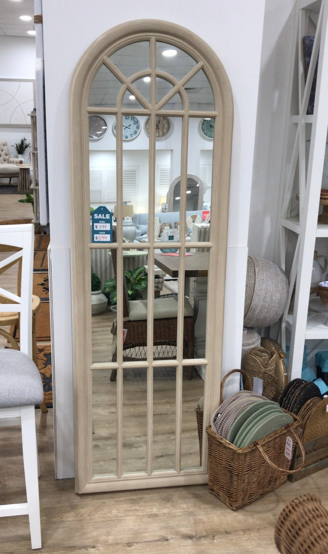 Belle Antique Arch Mirror FLOORSTOCK
