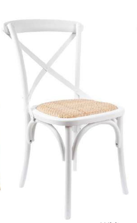 Hampton Vivid White Cross Back Dining Chair