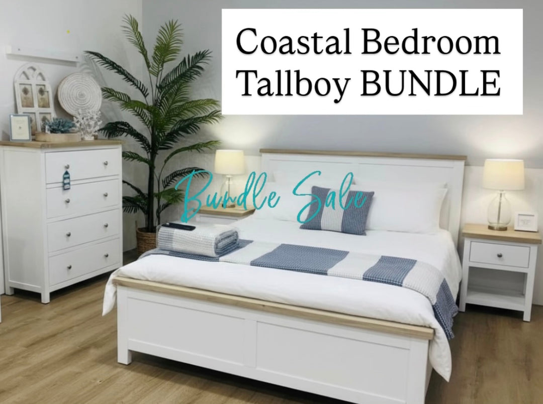 Coastal King Bedroom Bundle with Tallboy