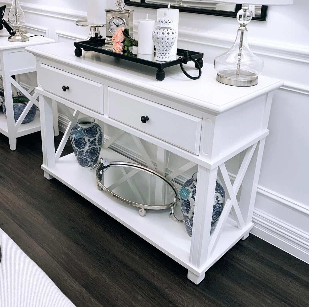 Sorrento 2 Drawer Console White FLOORSTOCK
