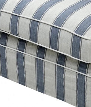 Ottoman Blue Stripe Square