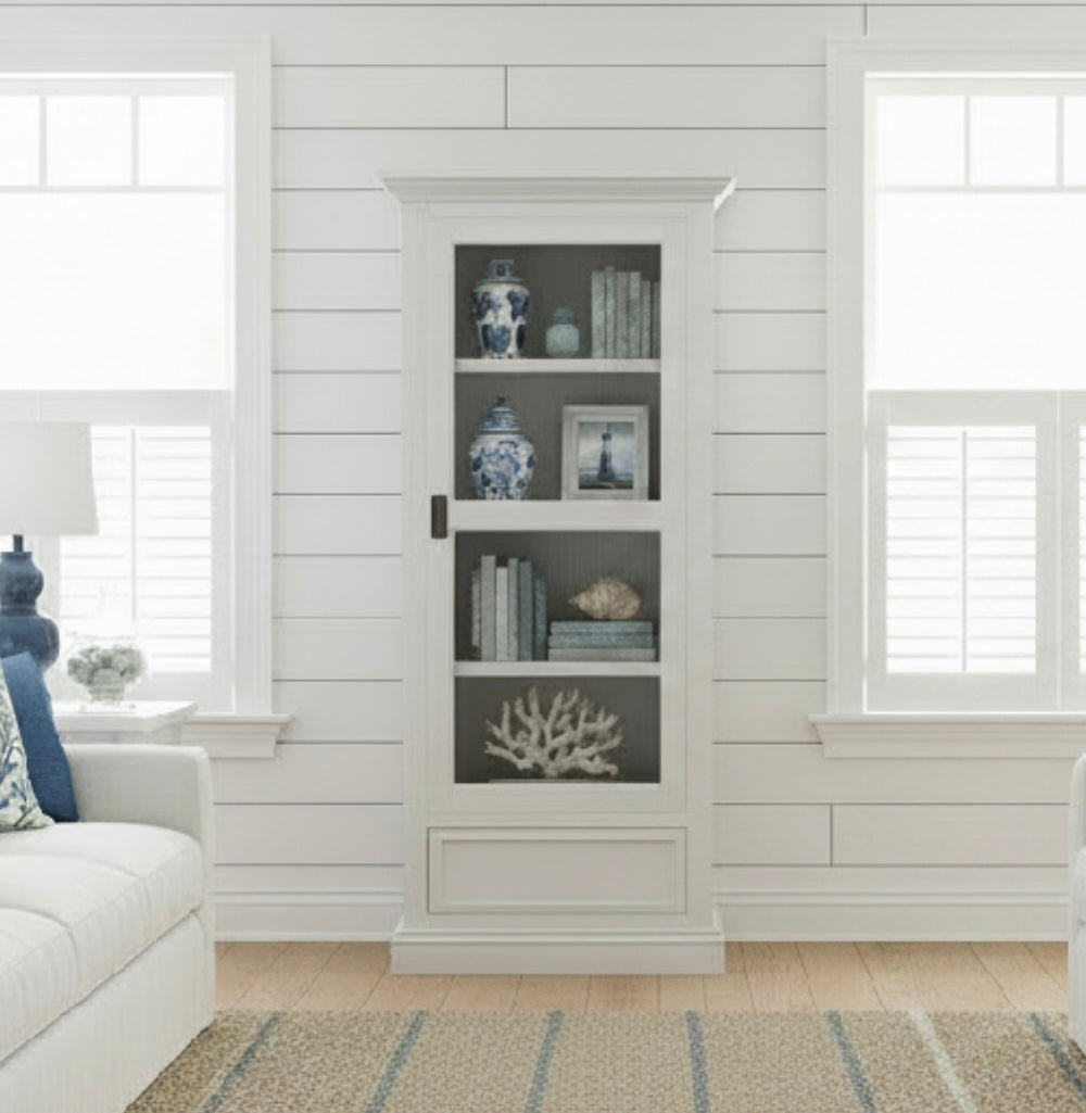 South Beach 1 Door Glass Cabinet
