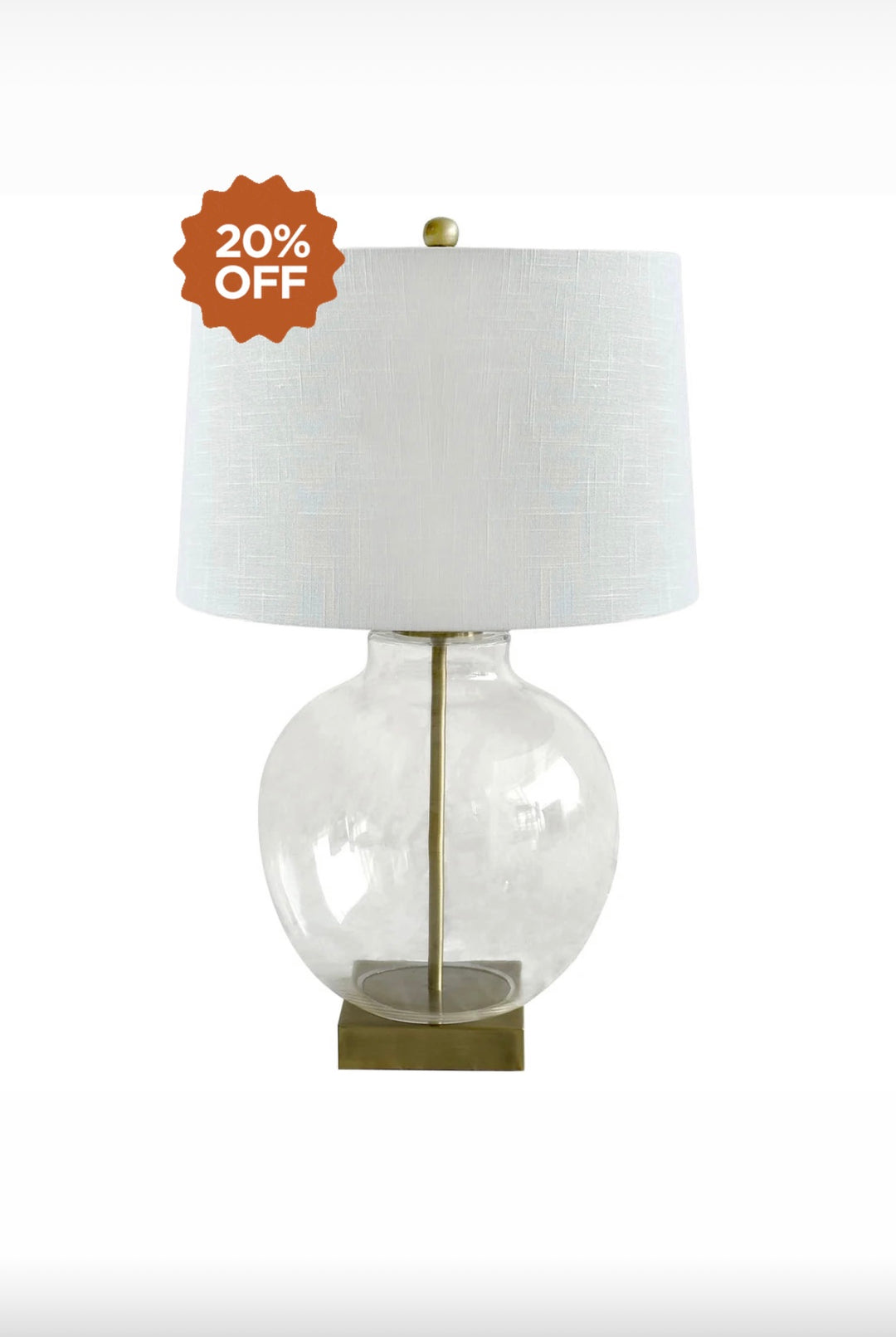 Ella Glass and Brass Lamp