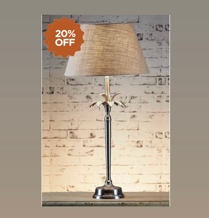 Casablanca Table Lamp Antique Silver