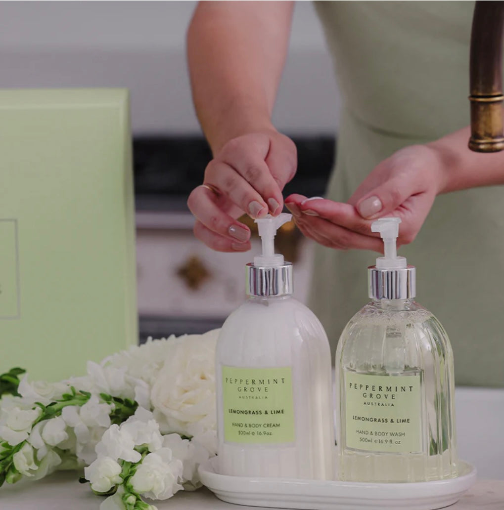 Lemongrass & Lime Set with Ceramic Tray