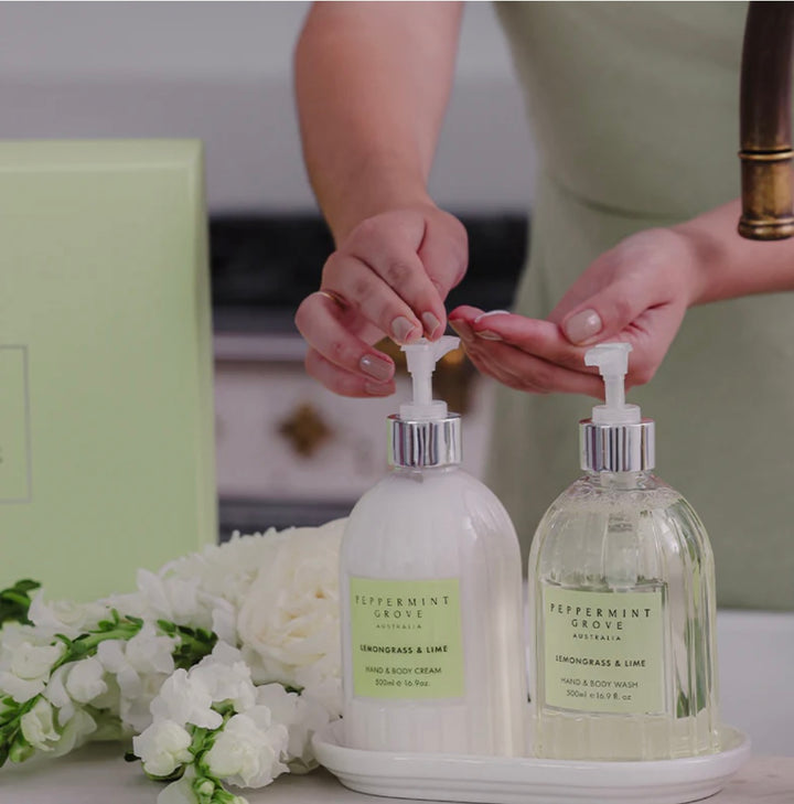 Lemongrass & Lime Set with Ceramic Tray