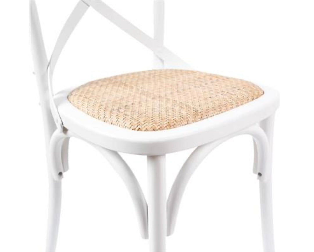 Hampton Vivid White Cross Back Dining Chair
