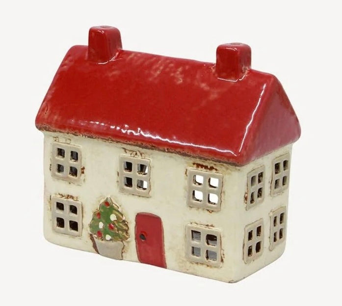 Alsace Tea Light Cottage Christmas Stone
