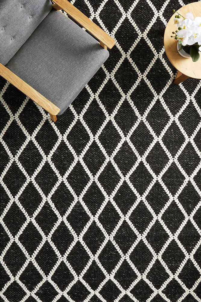 Hudson Black Rug