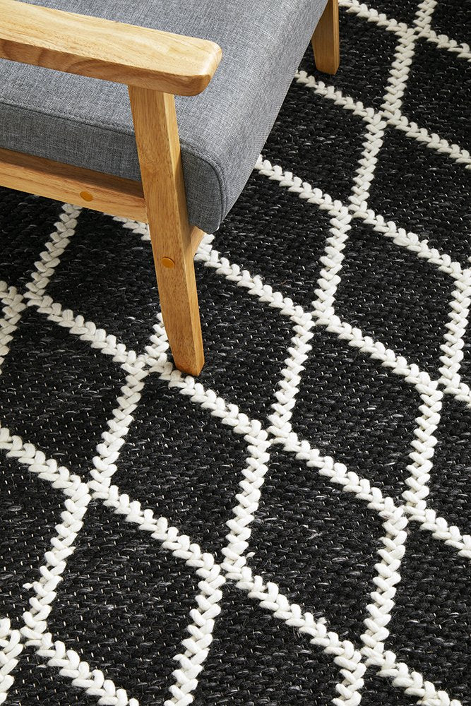 Hudson Black Rug