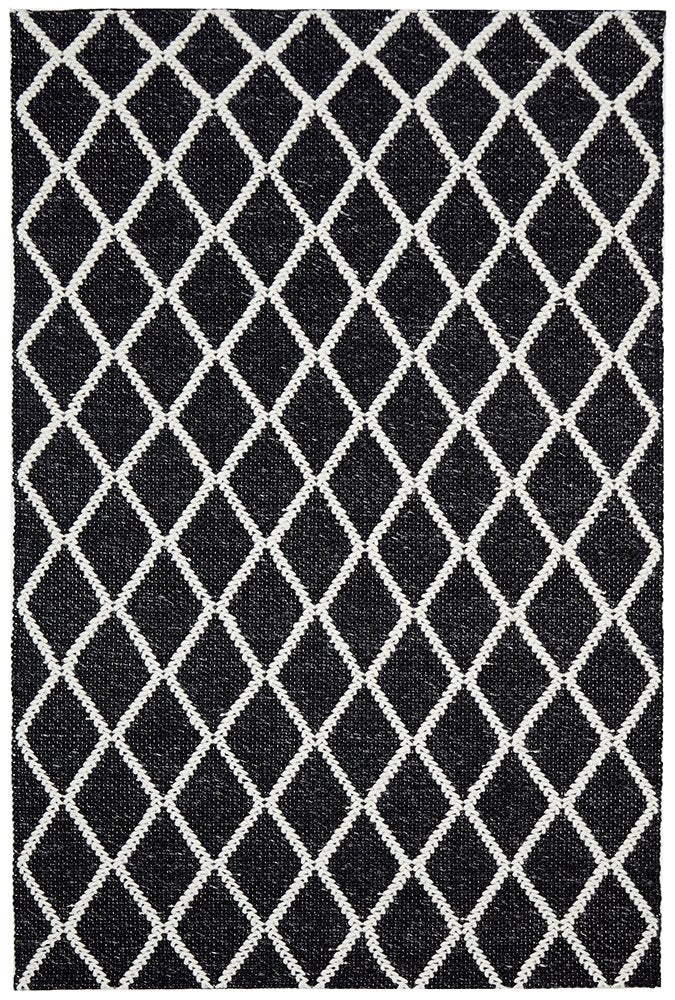 Hudson Black Rug