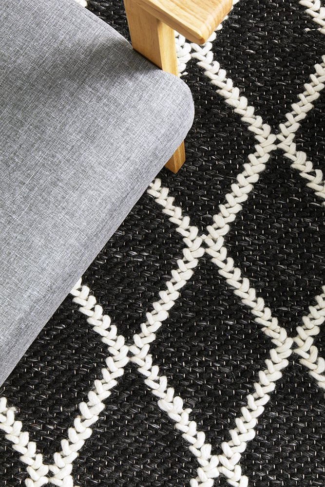 Hudson Black Rug