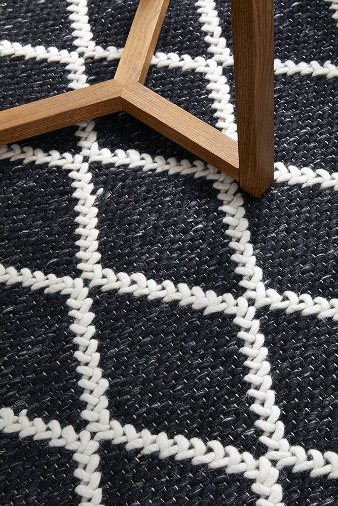 Hudson Black Rug
