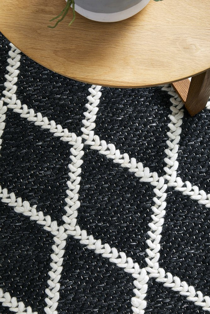 Hudson Black Rug
