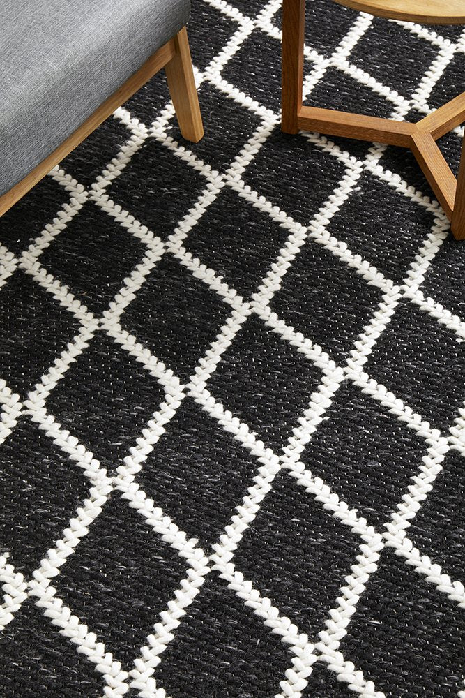 Hudson Black Rug