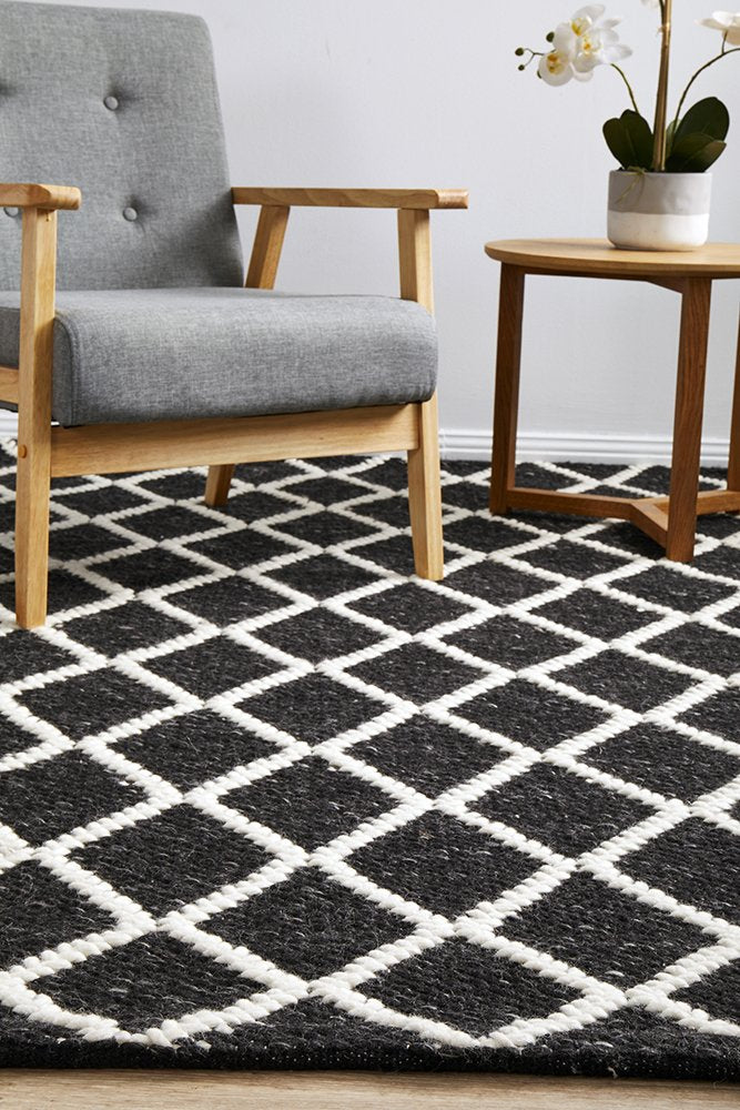 Hudson Black Rug