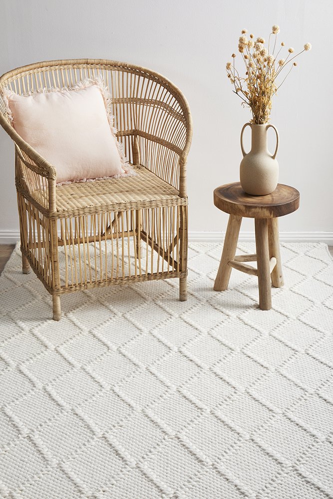 Hudson White Rug