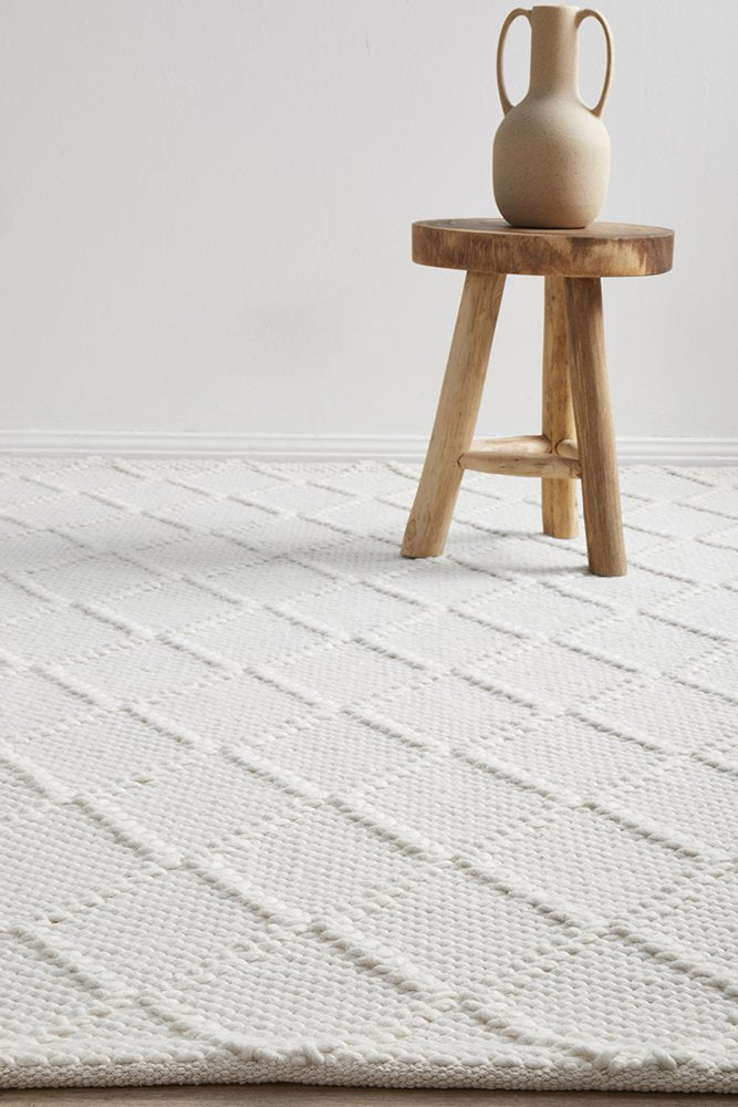 Hudson White Rug