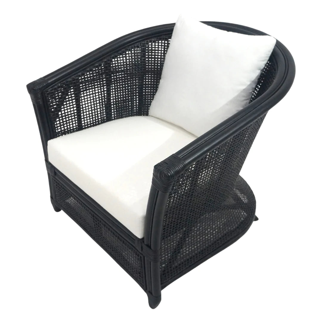Cayman Rattan Armchair Black FLOORSTOCK OP