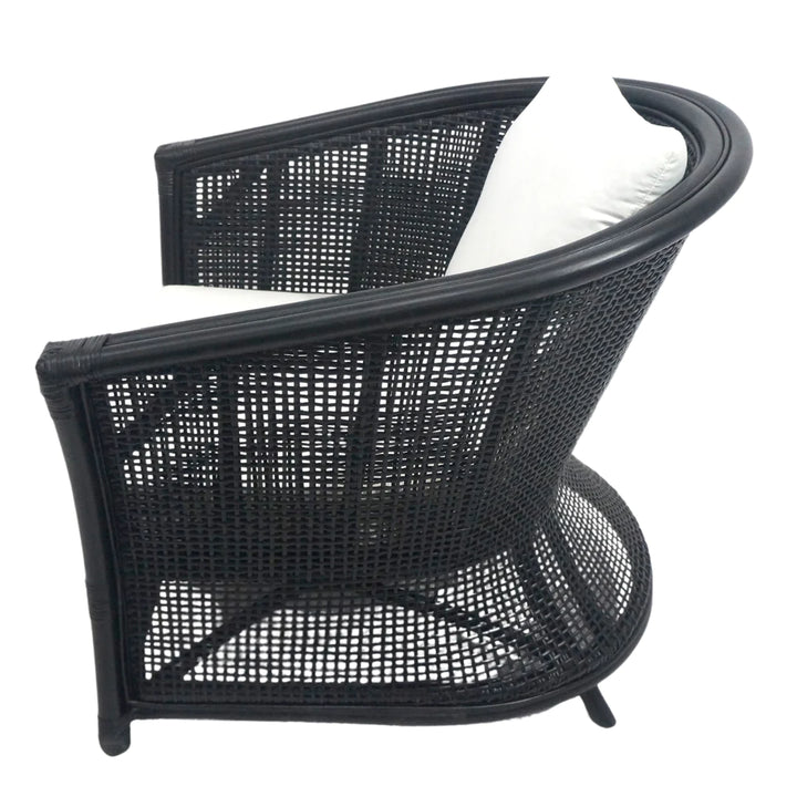 Cayman Rattan Armchair Black FLOORSTOCK OP