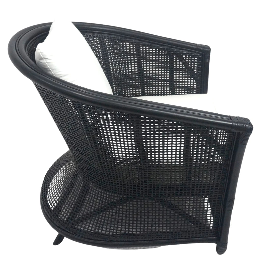 Cayman Rattan Armchair Black FLOORSTOCK OP