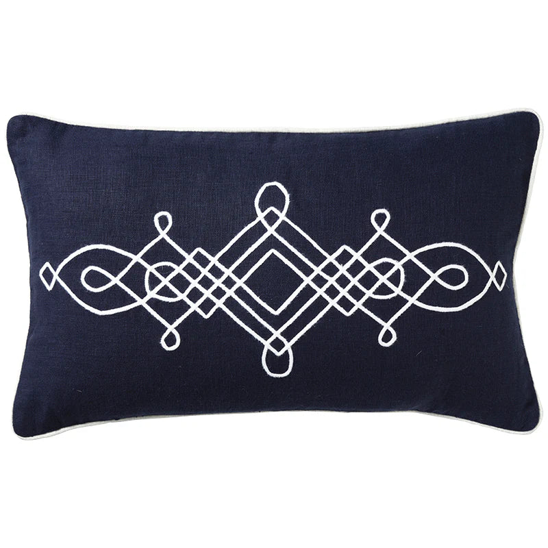 Hampton Cape Cod Navy Linen Cushion
