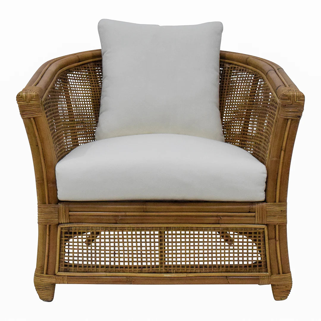 Cayman Rattan Armchair Cream Cushions