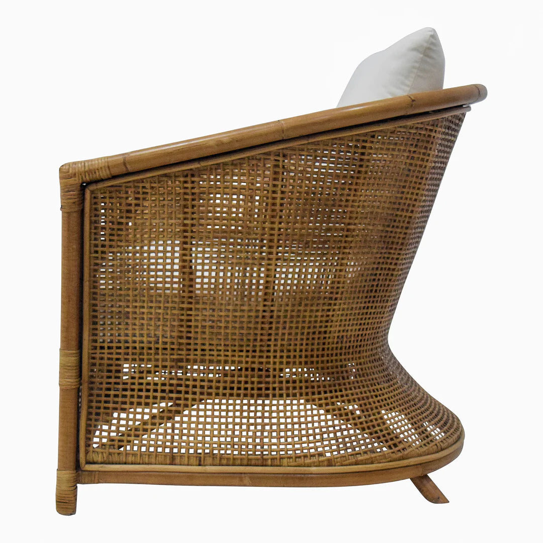 Cayman Rattan Armchair Cream Cushions