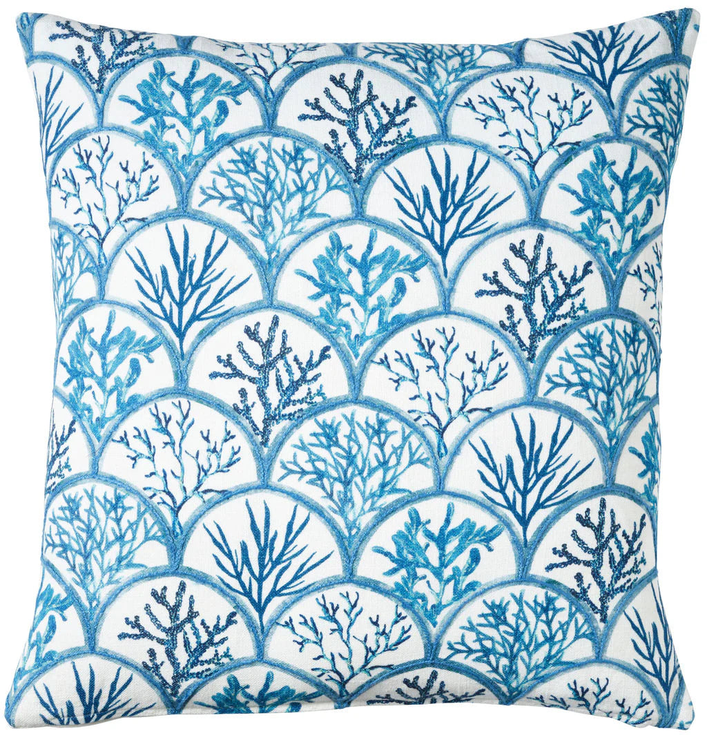 Hamptons Palm Bleu Cushion