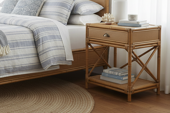 Cayman Rattan Bedside Table FLOORSTOCK