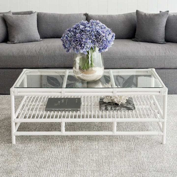 Havana Rattan Coffee Table White