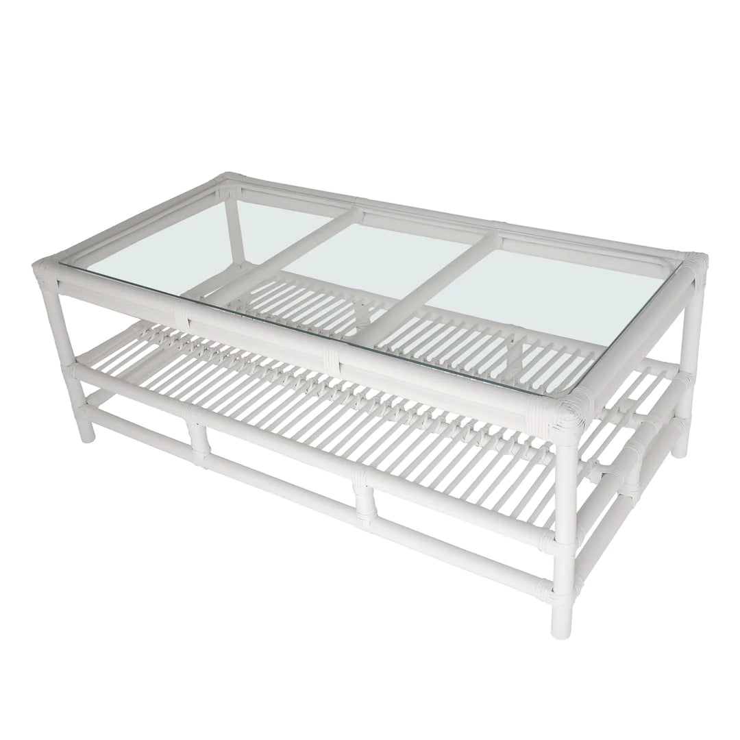 Havana Rattan Coffee Table White