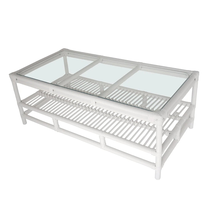 Havana Rattan Coffee Table White