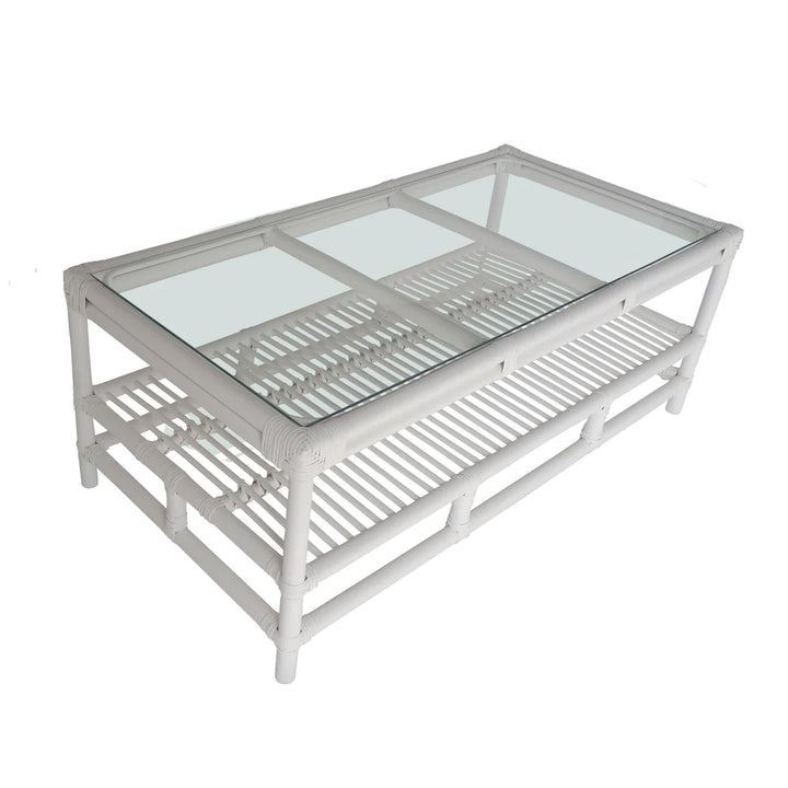 Havana Rattan Coffee Table White