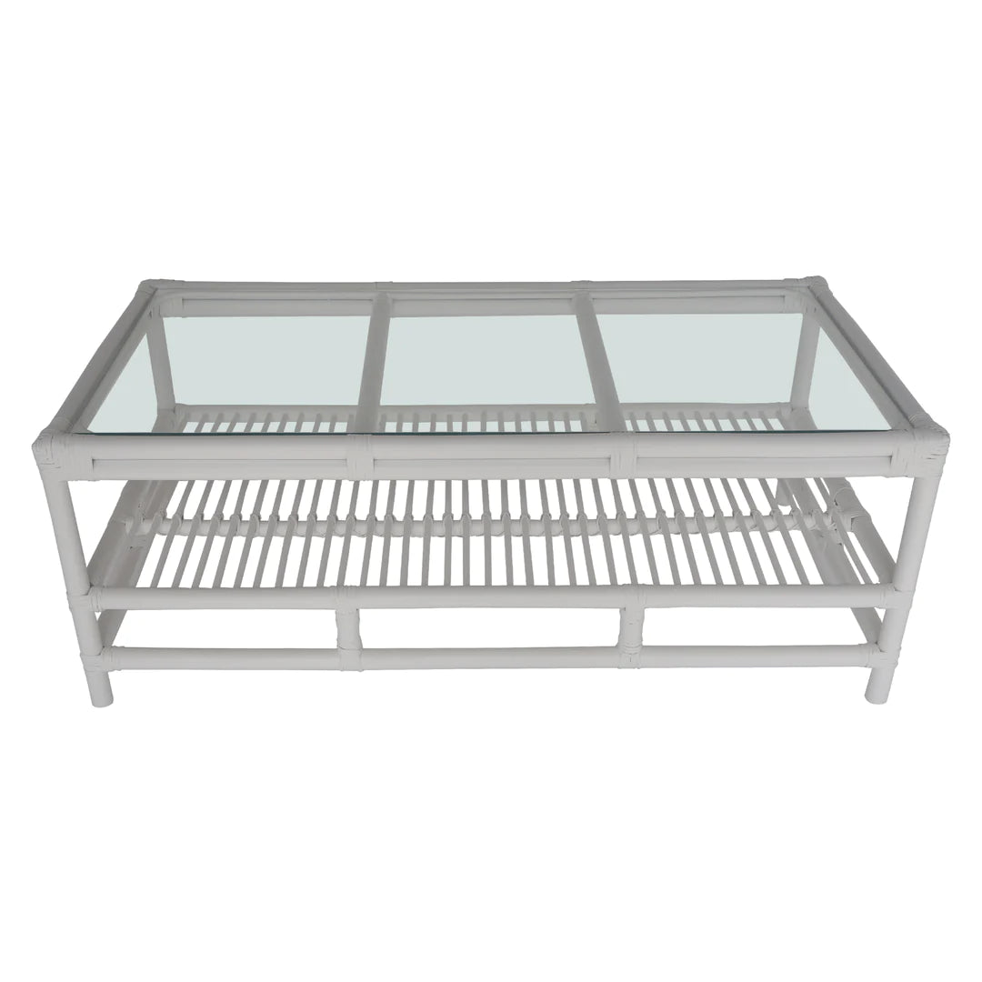 Havana Rattan Coffee Table White