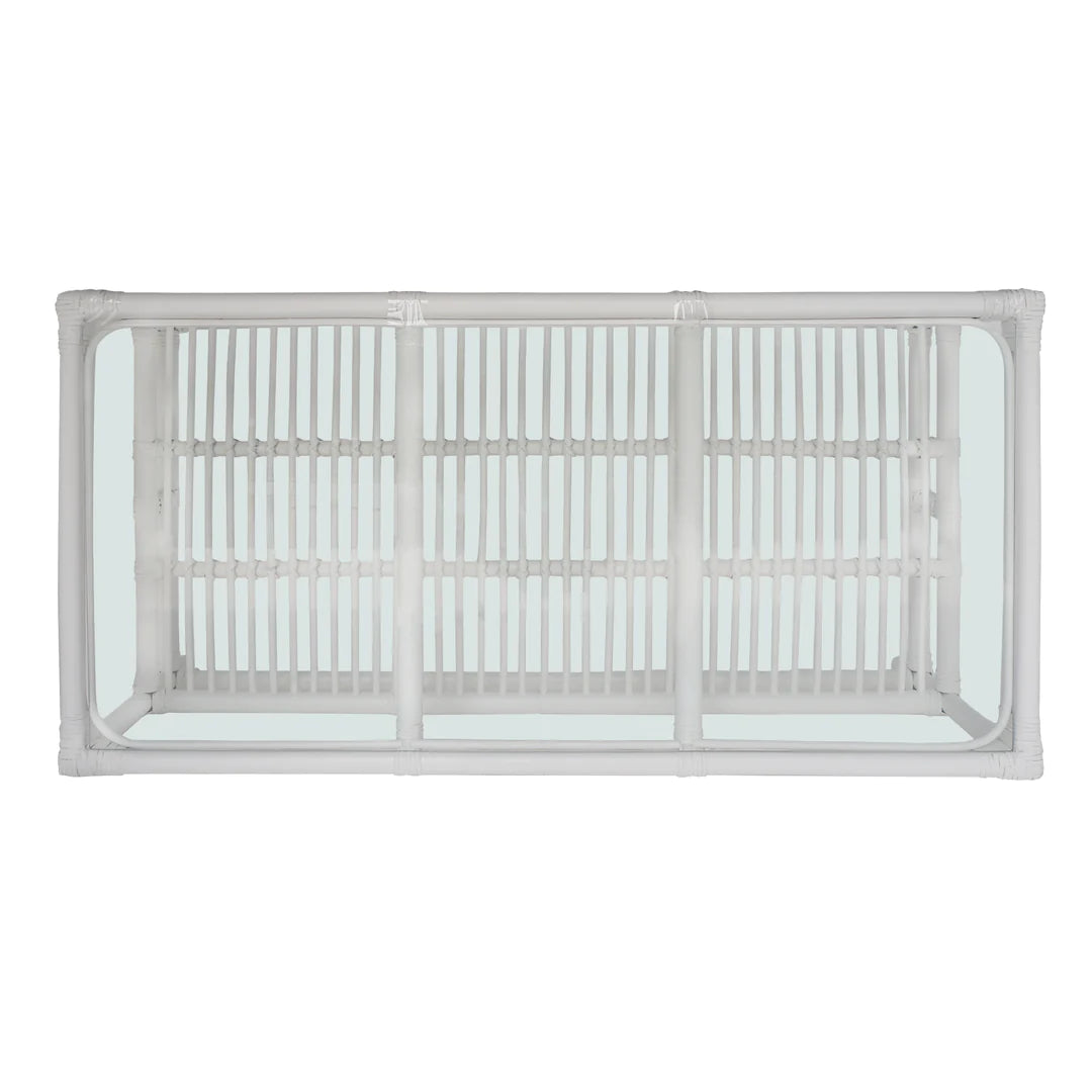 Havana Rattan Coffee Table White