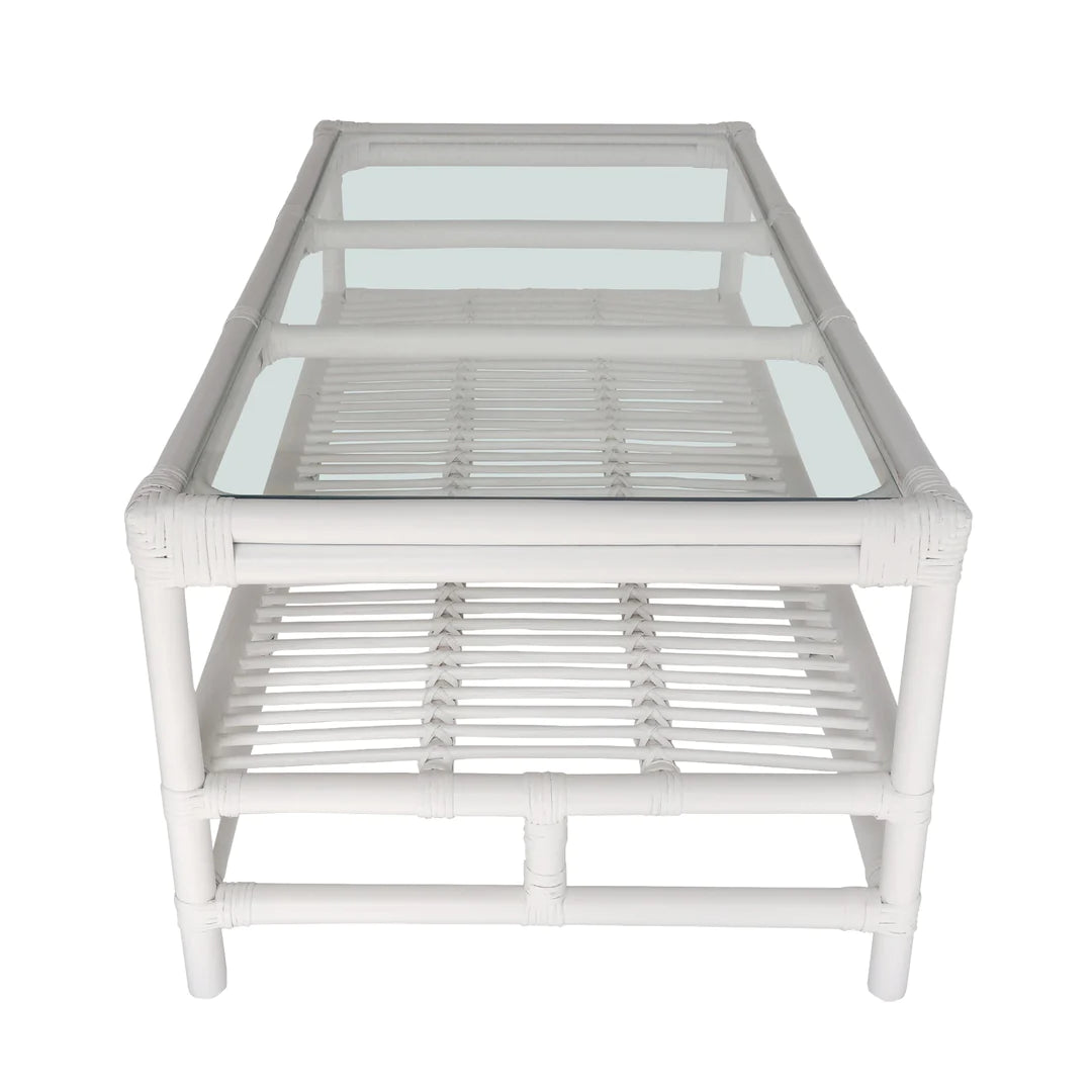 Havana Rattan Coffee Table White