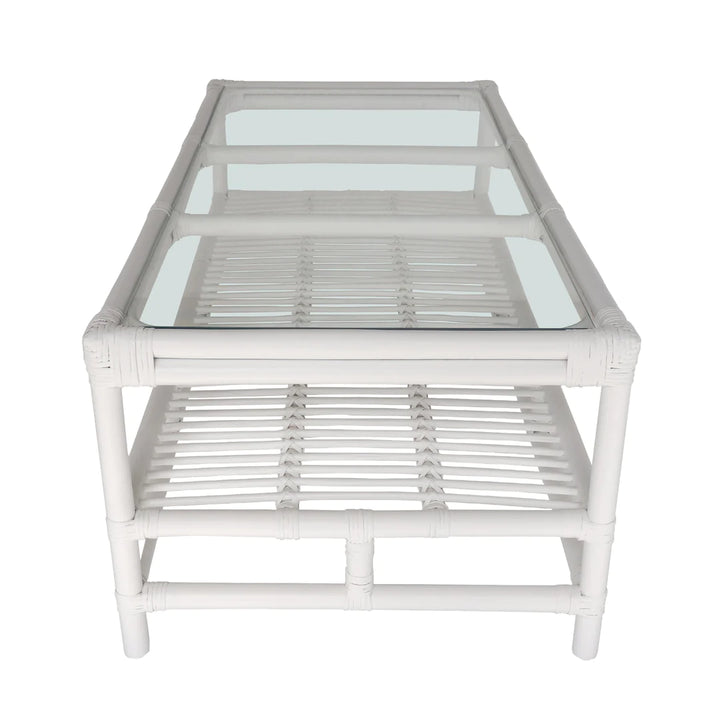 Havana Rattan Coffee Table White