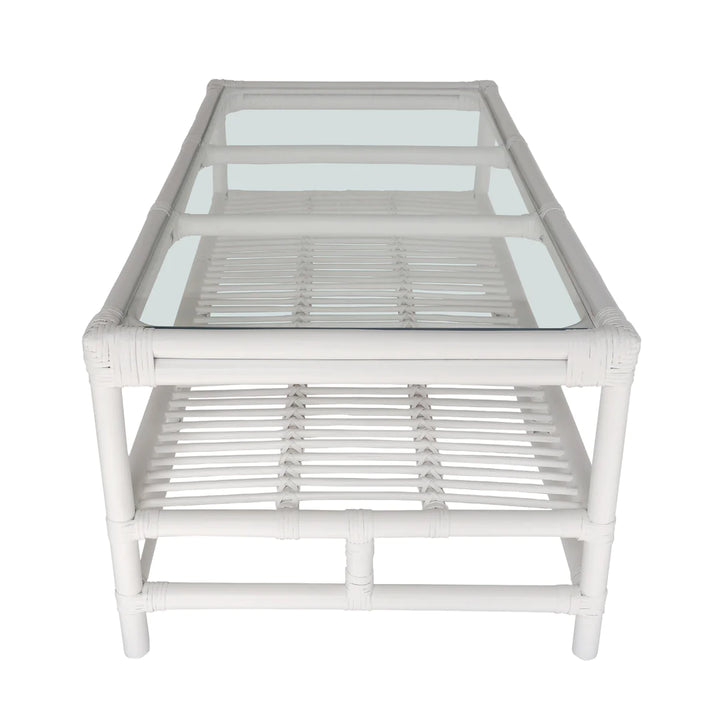 Havana Rattan Coffee Table White
