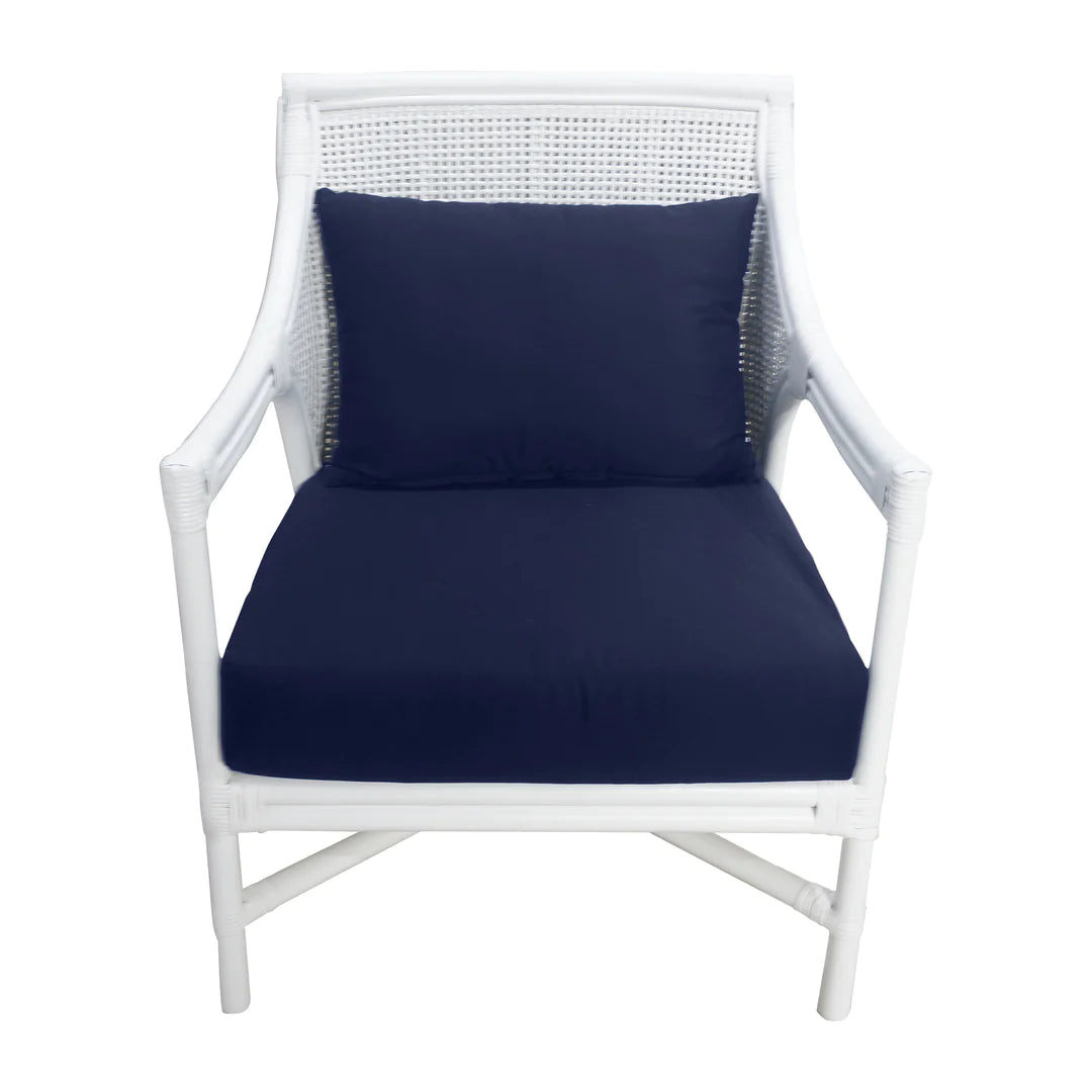 Havana Rattan Occasional Chair White FLOORSTOCK