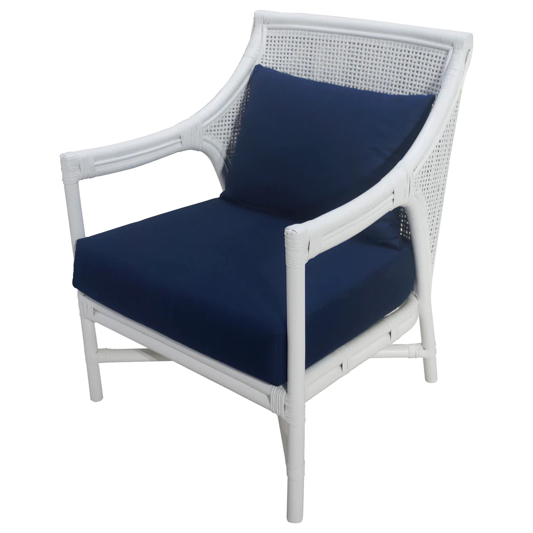 Havana Rattan Occasional Chair White FLOORSTOCK