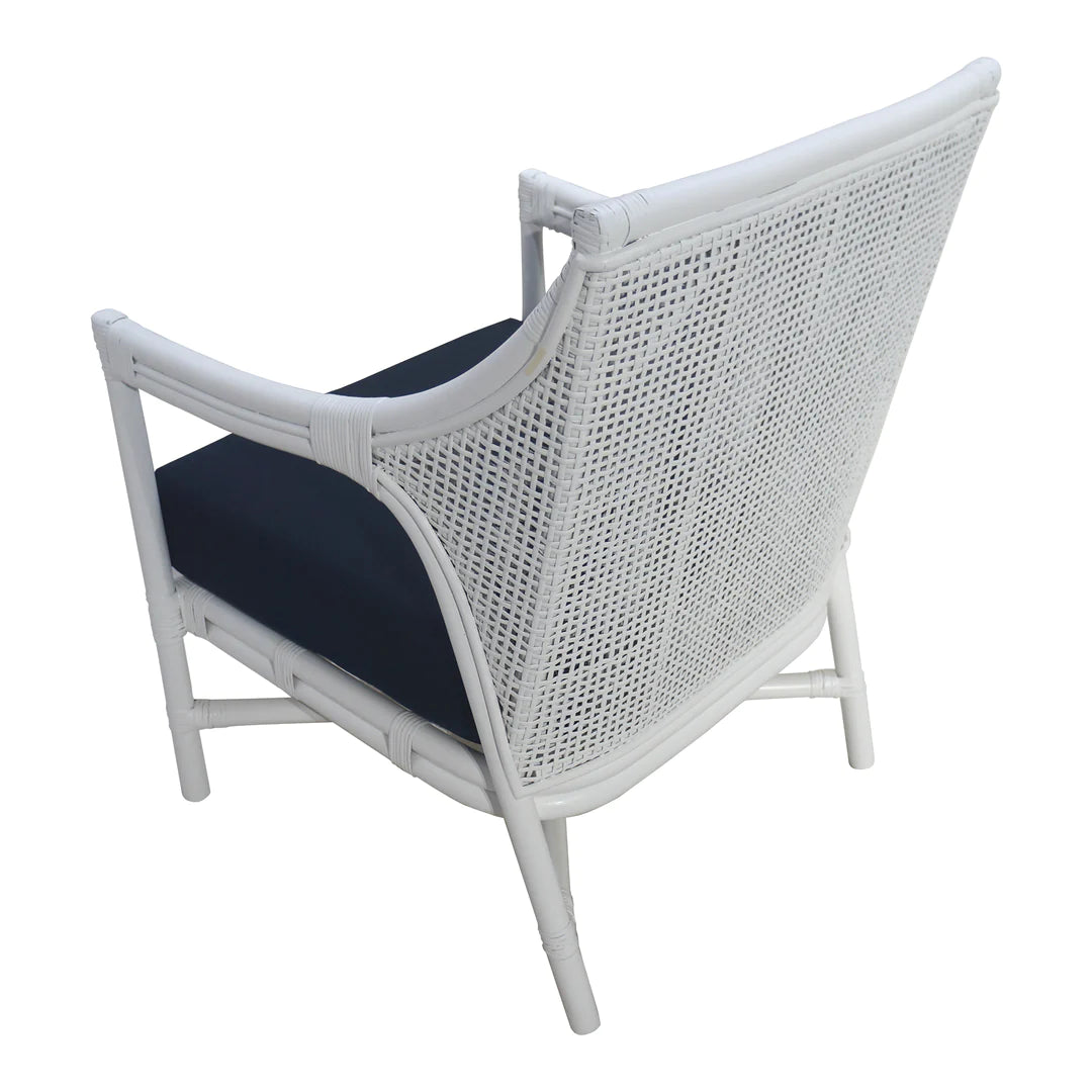 Havana Rattan Occasional Chair White FLOORSTOCK