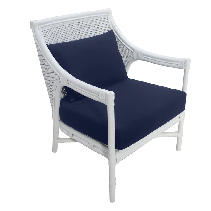 Havana Rattan Occasional Chair White FLOORSTOCK
