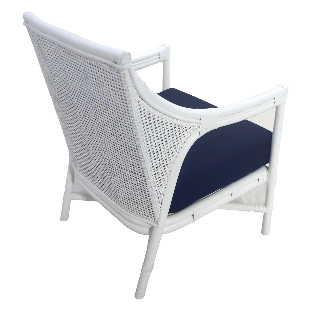 Havana Rattan Occasional Chair White FLOORSTOCK