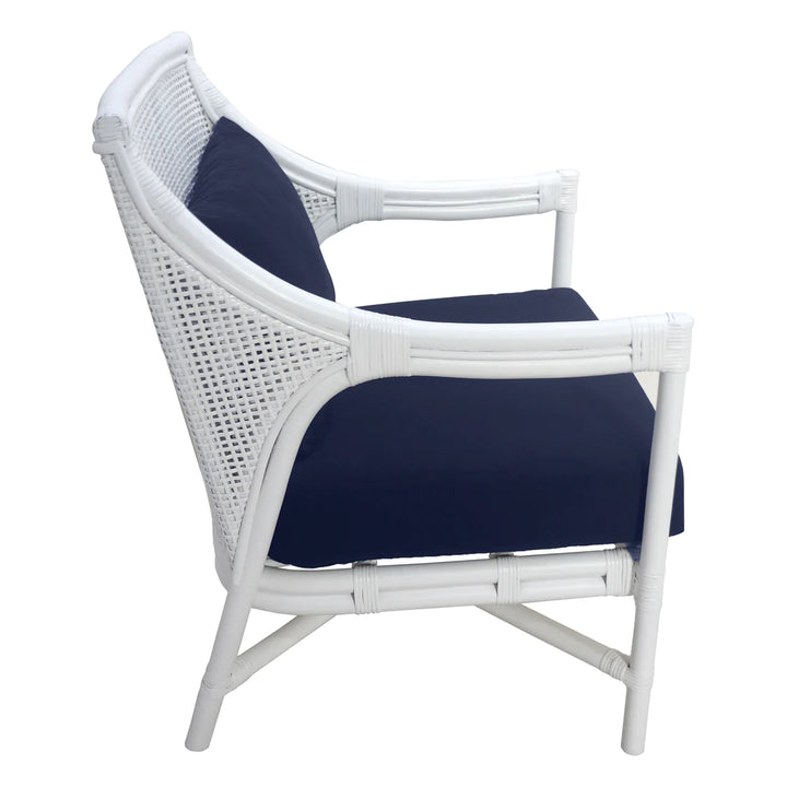 Havana Rattan Occasional Chair White FLOORSTOCK