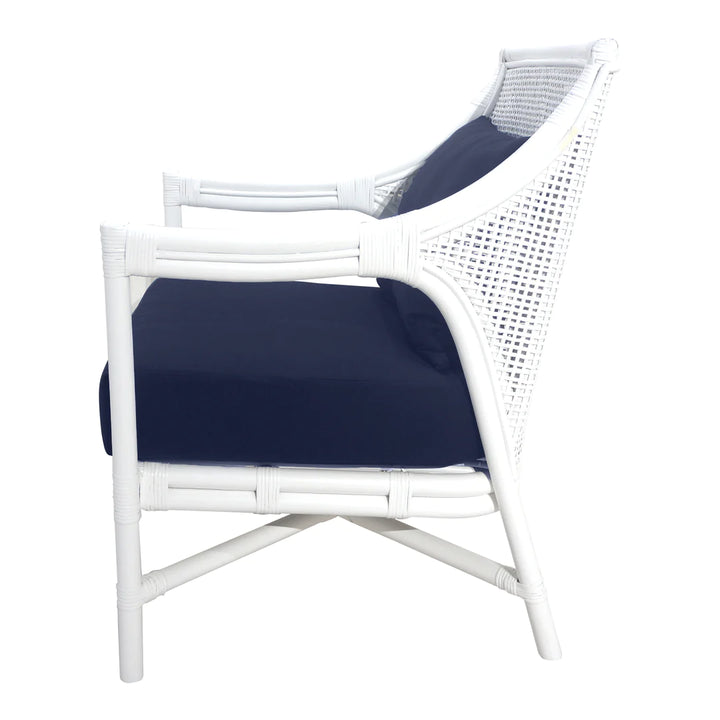 Havana Rattan Occasional Chair White FLOORSTOCK