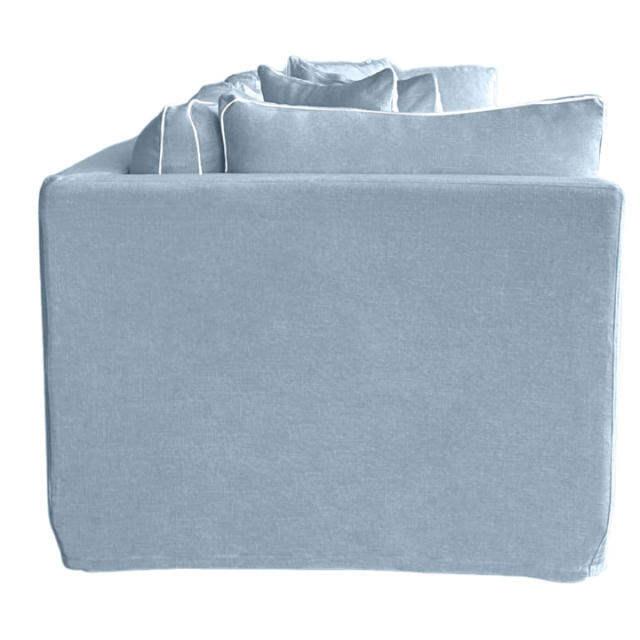 Newport 4 Seat Sofa Duck Egg with White Piping