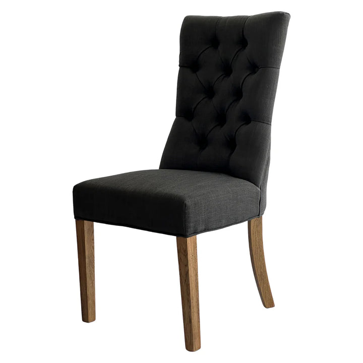 Hampton Charcoal Linen Dining Chair