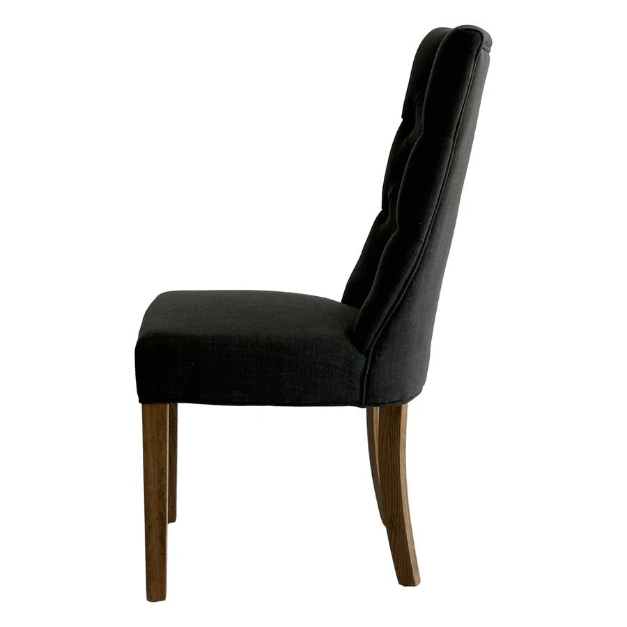 Hampton Charcoal Linen Dining Chair