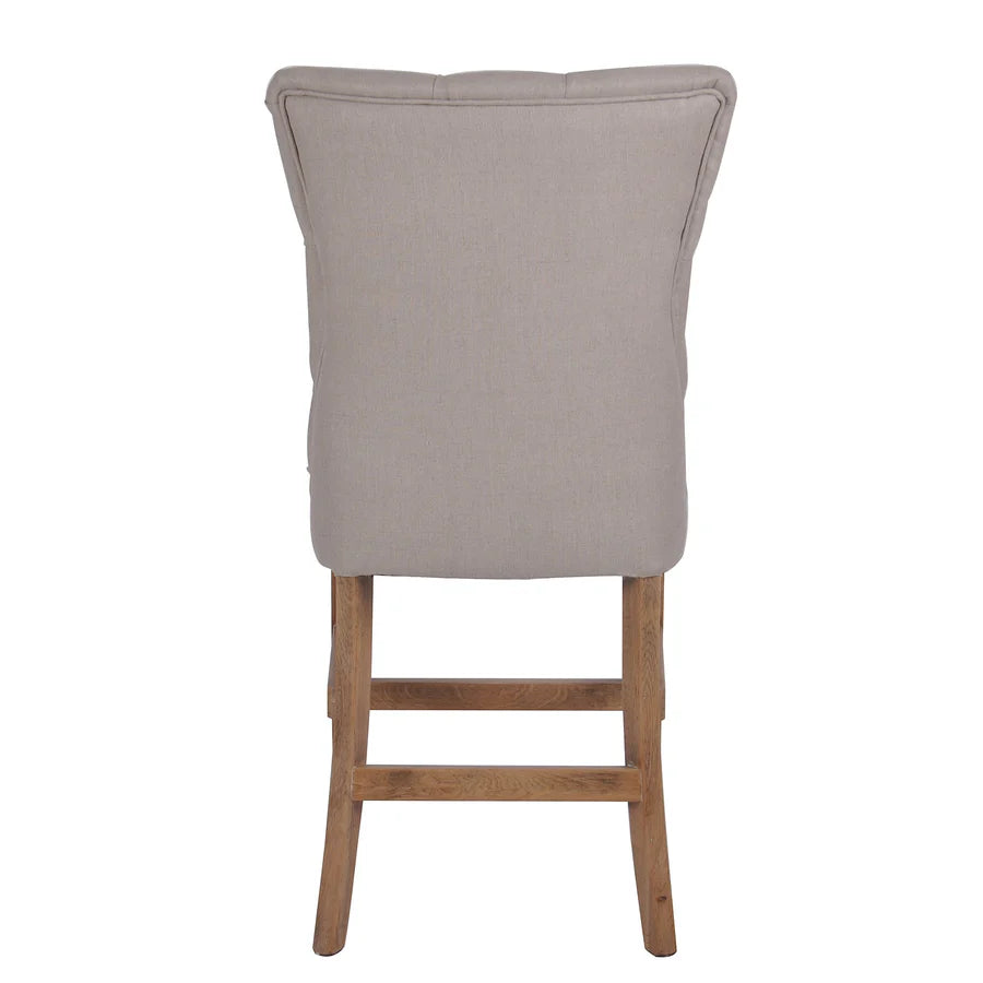 Hampton Beige Linen Counter Chair 65cm Seat Height